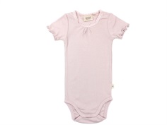 Wheat body rib lace soft lilac